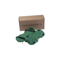 Prikschoenen om door natte coating, gietvloeren of egaline te kunnen lopen.